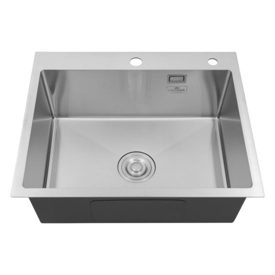 Кухонна мийка Kroner Geburstet-6050HM + Kuche-C031BLK + Spender-016 (CVS29843)