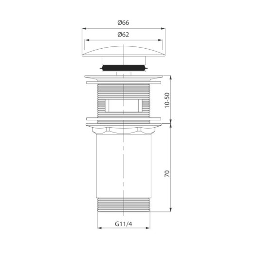Донный клапан Cersanit Click-Clack S951-702 золото матовое