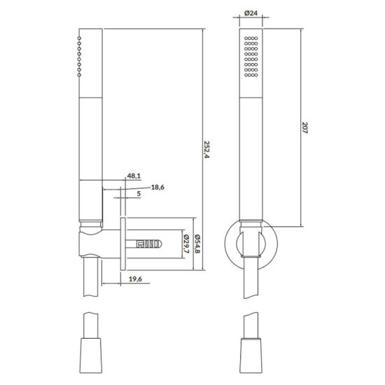 Душовий гарнітур Cersanit Inverto S951-398