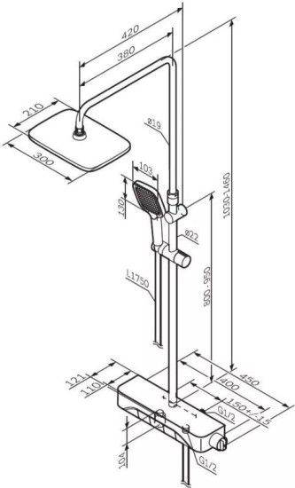 Душова система Am.Pm Func F078F300