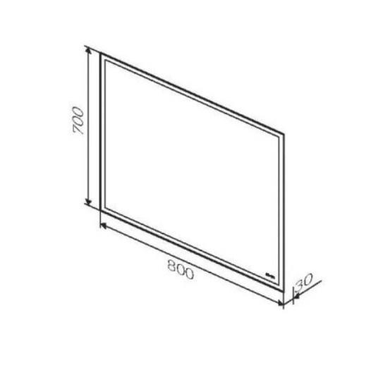 Дзеркало Am.Pm Gem M91AMOX0801WG38