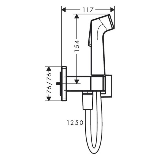 Гигиенический душ со смесителем Hansgrohe E EcoSmart+ 29233990 золото