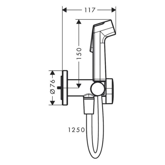 Гигиенический душ со смесителем Hansgrohe S EcoSmart+ 29232990 золото