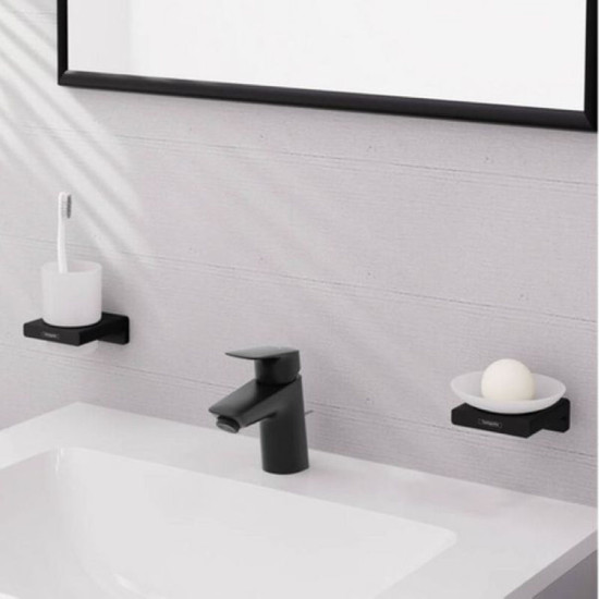 Змішувач для раковини Hansgrohe Logis Push-Open 71077670 чорний матовий