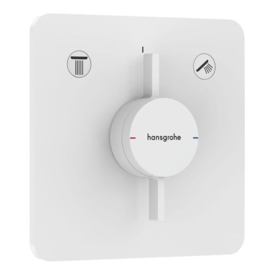 Змішувач термостатичний для прихованого монтажу Hansgrohe DuoTurn Q 75414700 білий матовий