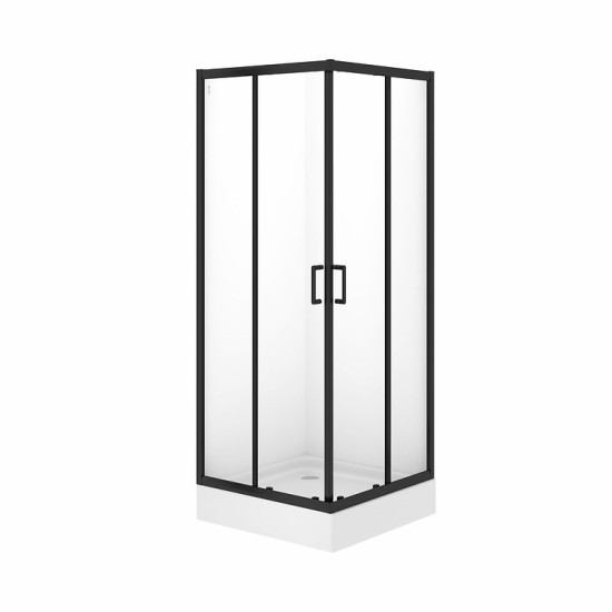 Душевая кабина Cersanit Brasco 80x80 S601-228 черная