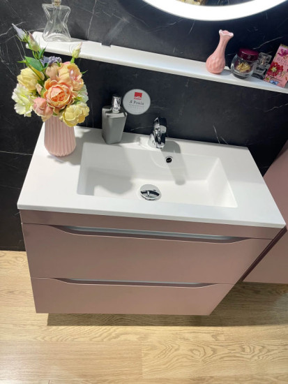 Тумба з раковиною Fancy Marble (Буль-Буль) Smith 800 + Josefine Slim 800