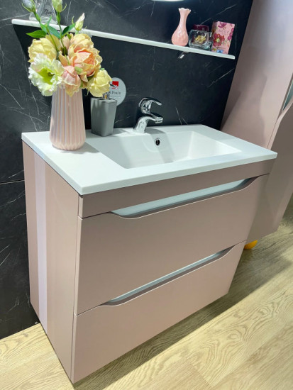 Тумба з раковиною Fancy Marble (Буль-Буль) Smith 800 + Josefine Slim 800