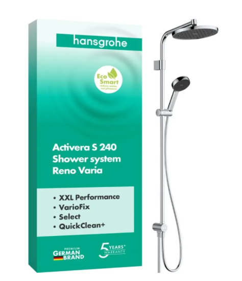 Душевая система Hansgrohe Activera S 240 1jet EcoSmart Reno Varia 28074000