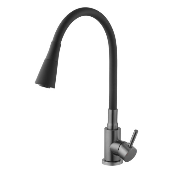 Кухонний змішувач Kroner KRP Edelstahl Klassisch - PVD031BLK