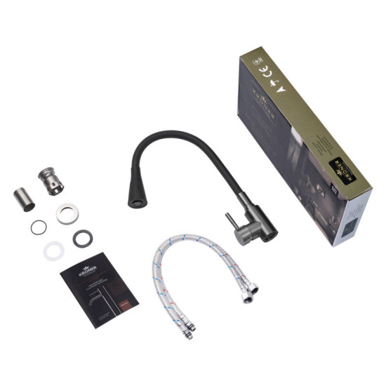 Кухонний змішувач Kroner KRP Edelstahl Klassisch - PVD031BLK