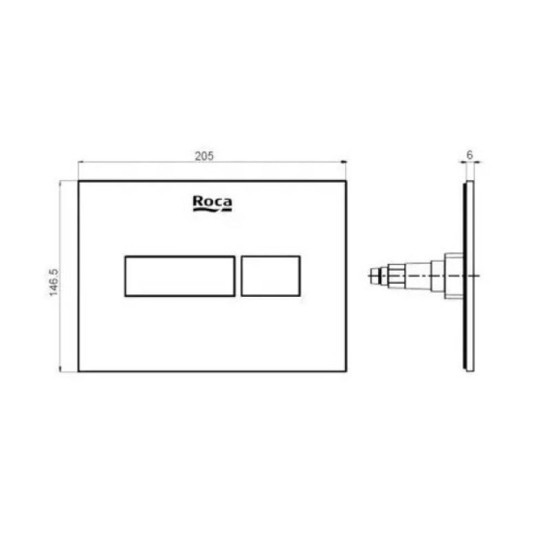 Панель смыва Roca Duplo Nova Black matt A890220206