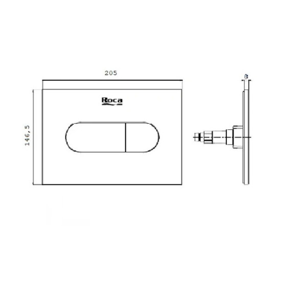 Панель смыва Roca Duplo Nova Black matt A890222206