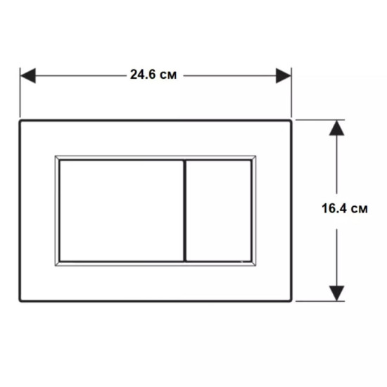 Панель смыва Geberit Sigma01 square 115.660.DW.1 черный глянец