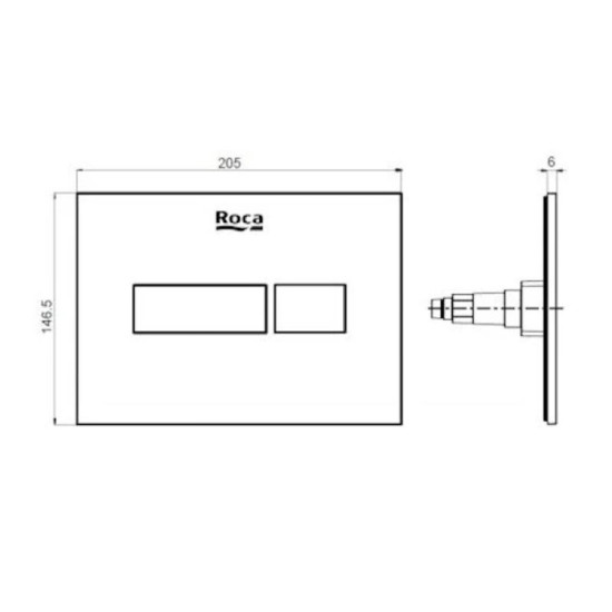 Панель смыва Roca Duplo Nova Chrome A890220201