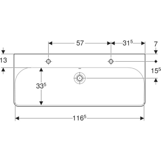 Раковина Geberit Smyle Square 500.253.01.1