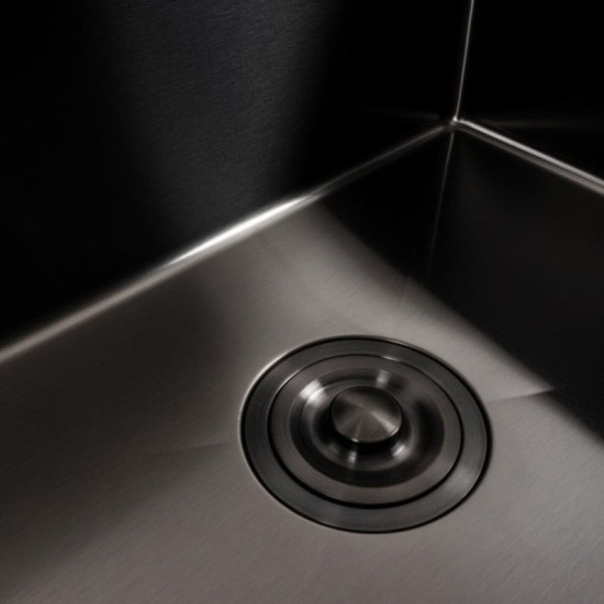 Кухонна мийка Valeso Handmade (58x43 см) PVD чорна + Valeso Q411MB