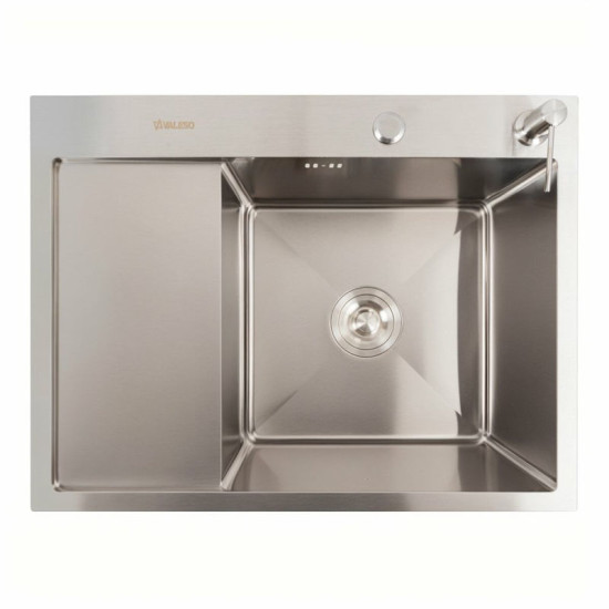 Кухонна мийка Valeso Handmade (65x50 см) нержавійка + Valeso FC-1 з висувним виливом