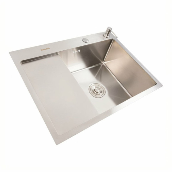 Кухонна мийка Valeso Handmade (65x50 см) нержавійка + Valeso FC-1 з висувним виливом