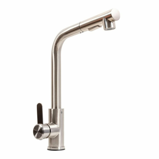 Кухонна мийка Valeso Handmade (65x50 см) нержавійка + Valeso FC-1 з висувним виливом