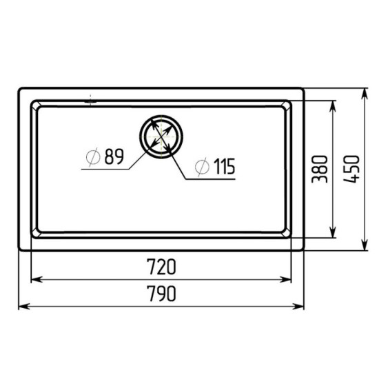 Кухонна мийка Valeso 7945 PARUANA матова Антрацит