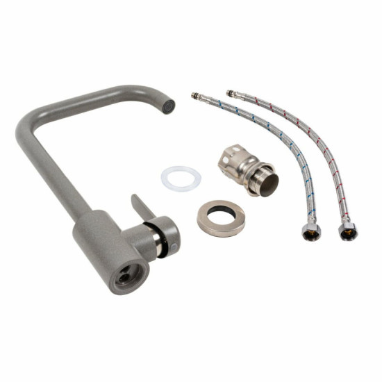 Кухонний змішувач Valeso KT 11 (3008B-FH) сірий мусон