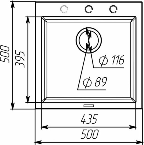 Кухонная мойка Valeso 5050 GALAX матовая Гренадин