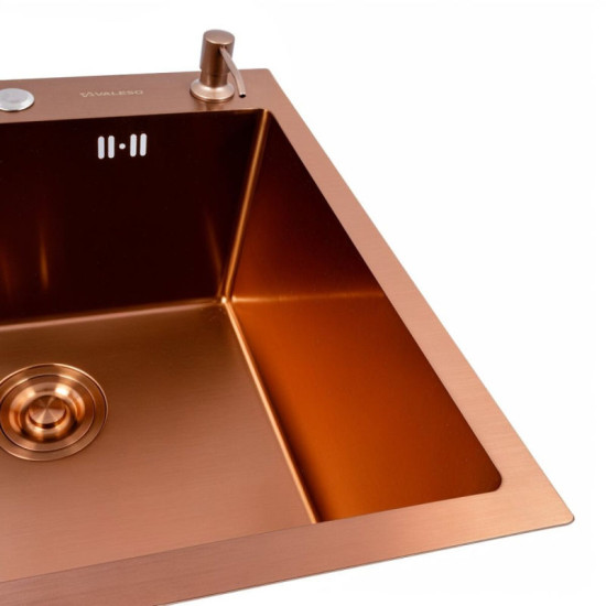 Кухонная мойка Valeso Handmade 50x50 PVD медная (3,0/0,8)