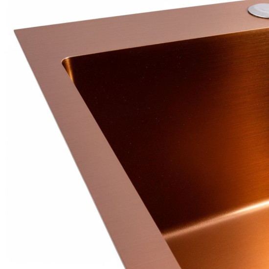 Кухонная мойка Valeso Handmade 50x50 PVD медная (3,0/0,8)