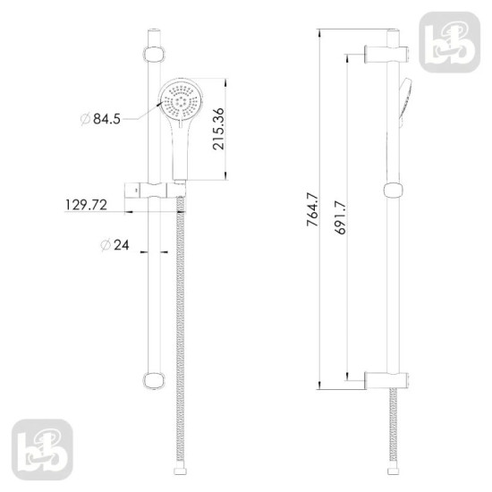 Душевой гарнитур Imprese MODUS f03808210SR черный матовый