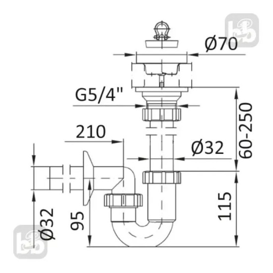 Сифон для раковины Imprese SWB000365032