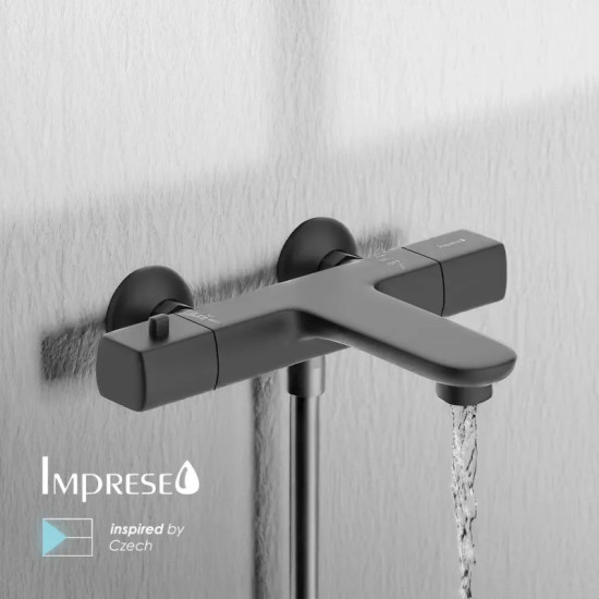 Термостатичний змішувач для ванни Imprese BILOVEC f03200910AA чорний матовий