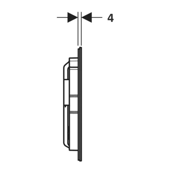 Панель змиву Geberit Sigma40 Square, нерж.сталь матова (115.629.FW.1)