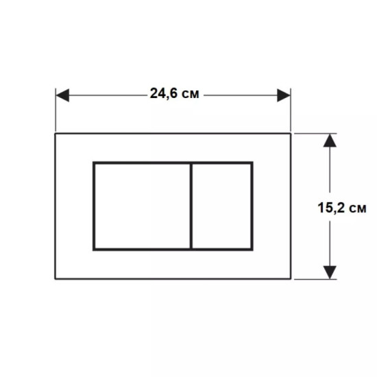 Панель смыва Geberit Sigma40 Square, нерж.сталь матовая, черный хром (115.629.QD.1)