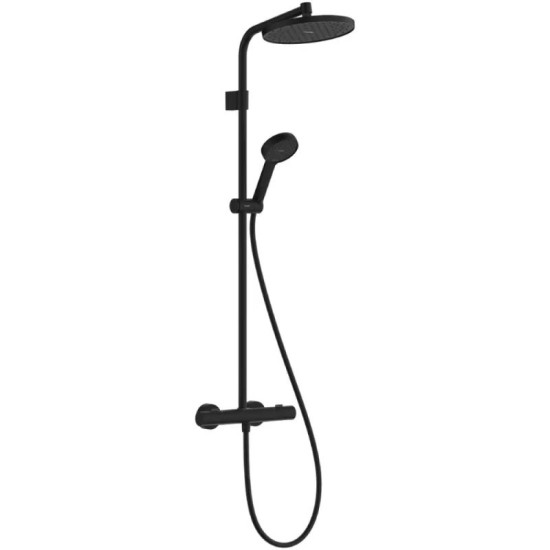 Душова система Hansgrohe Activera S 240 1jet EcoSmart Showerpipe 28078670 чорний матовий