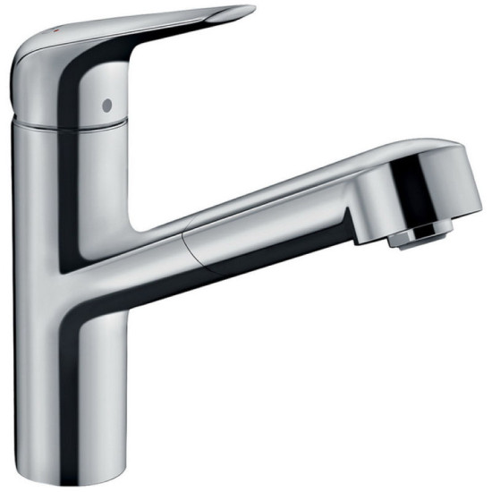 Кухонный смеситель с выдвижным изливом Hansgrohe FOCUS M42 150 1jet EcoSmart 71865000