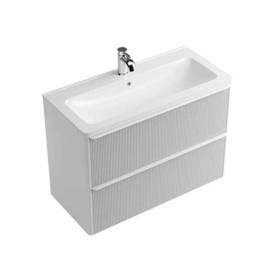 Тумба з раковиною Fancy Marble (Буль-Буль) Maycan 100 білий