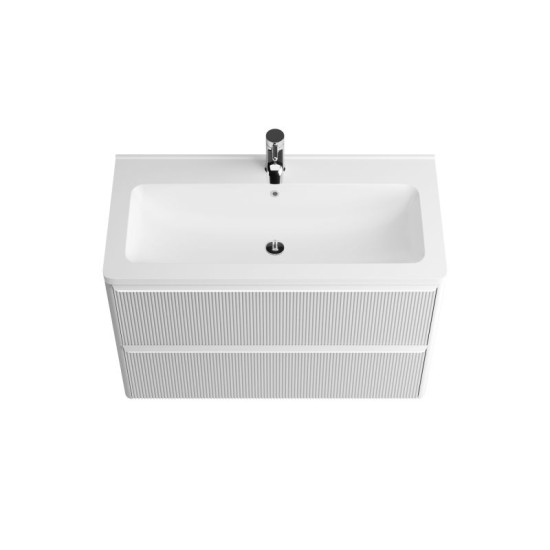 Тумба з раковиною Fancy Marble (Буль-Буль) Maycan 100 білий