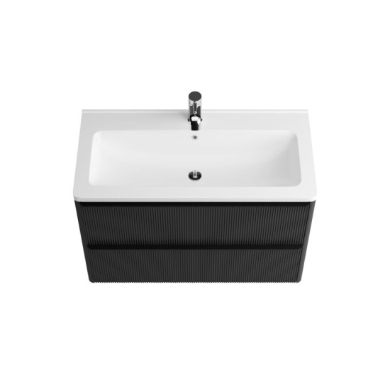 Тумба с раковиной Fancy Marble (Буль-Буль) Maycan 100 графит матовый