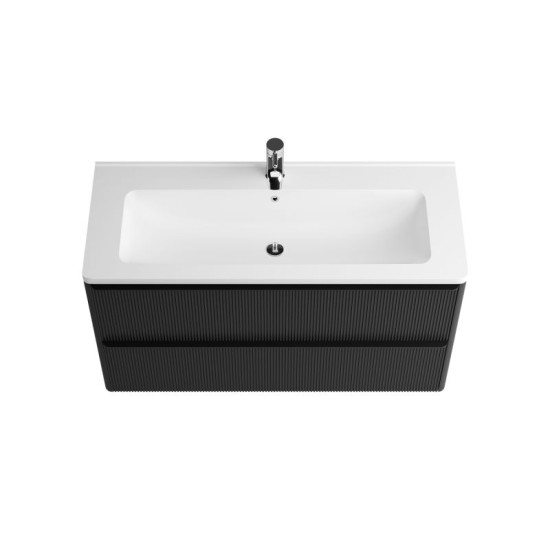 Тумба с раковиной Fancy Marble (Буль-Буль) Maycan 120 графит матовый