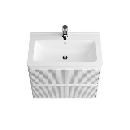 Тумба з раковиною Fancy Marble (Буль-Буль) Maycan 80 білий
