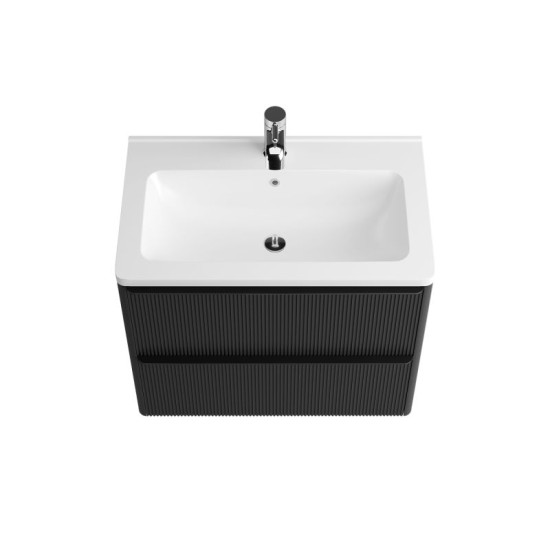 Тумба з раковиною Fancy Marble (Буль-Буль) Maycan 80 графіт матовий