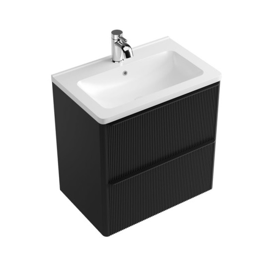 Тумба з раковиною Fancy Marble (Буль-Буль) Maycan 70 графіт матовий