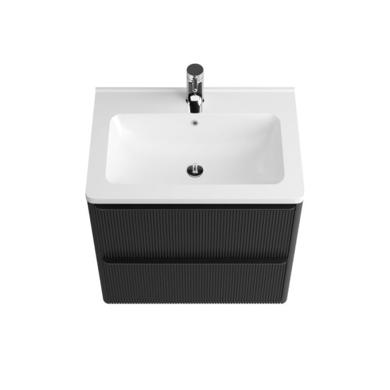 Тумба з раковиною Fancy Marble (Буль-Буль) Maycan 70 графіт матовий