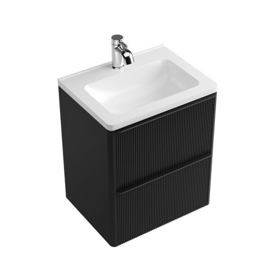 Тумба с раковиной Fancy Marble (Буль-Буль) Maycan 60 графит матовый