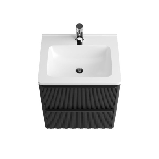 Тумба с раковиной Fancy Marble (Буль-Буль) Maycan 60 графит матовый