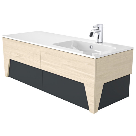 Тумба з раковиною Fancy Marble (Буль-Буль) BARI білий