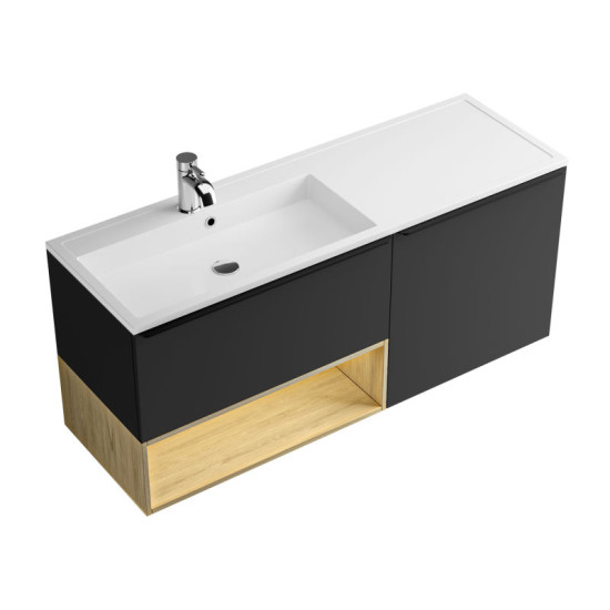 Тумба з раковиною Fancy Marble (Буль-Буль) Yaros графіт матовий