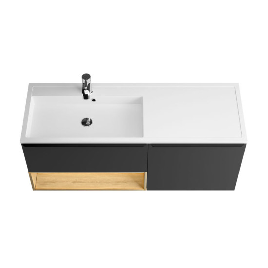 Тумба з раковиною Fancy Marble (Буль-Буль) Yaros графіт матовий