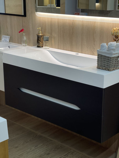 Тумба с раковиной Fancy Marble (Буль-Буль) GREENWICH графит матовый